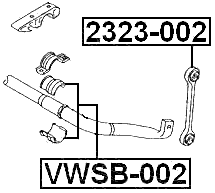 2323-002 - FRONT STABILIZER LINK / SWAY BAR LINK