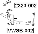 2323-002 - FRONT STABILIZER LINK / SWAY BAR LINK