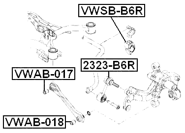 2323-B6R - REAR STABILIZER LINK
