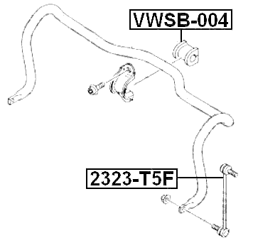 2323-T5F - FRONT STABILIZER LINK / SWAY BAR LINK