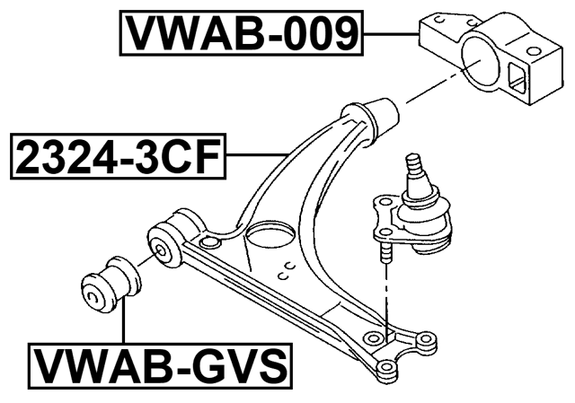 2324-3CF - FRONT LOWER ARM