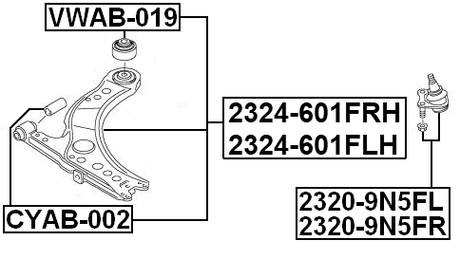 2324-601FLH - LEFT LOWER FRONT ARM