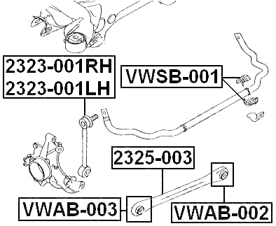 2325-003 - REAR LOWER TRANSVERSE LINK