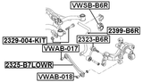 2325-B7LOWR - REAR LOWER TRANSVERSE LINK