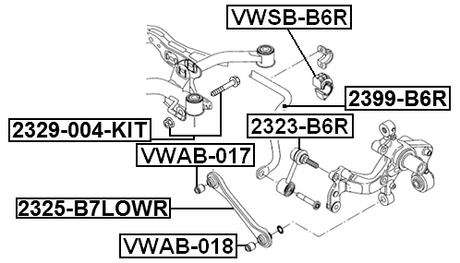 2325-B7LOWR - REAR LOWER TRANSVERSE LINK
