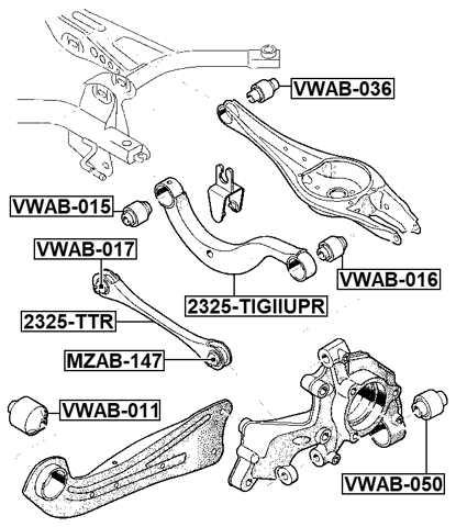 2325-TIGIIUPR - REAR UPPER TRANSVERSE LINK