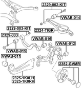 2329-003-KIT - REPAIR KIT, CAMBER ADJUSTING ECCENTRIC BOLT (SET, SET FOR ONE SIDE)
