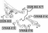 2329-003 - CAMBER ADJUSTING ECCENTRIC BOLT