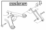 2329-007-KIT - REPAIR KIT, CAMBER ADJUSTING ECCENTRIC BOLT