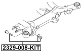 2329-008-KIT - REPAIR KIT, CAMBER ADJUSTING ECCENTRIC BOLT