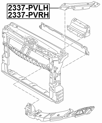 2337-PVRH - BRACE BRACKET LOCK CARRIER RIGHT