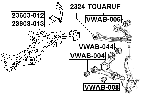 23603-012 - LEVEL SENSOR, FRONT LEFT (WITH LINK)
