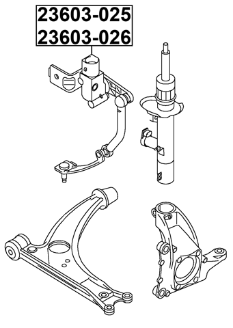 23603-026 - LEVEL SENSOR, FRONT RIGHT (WITH LINK)