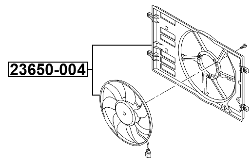 23650-004 - RADIATOR COOLING FAN ASSEMBLY