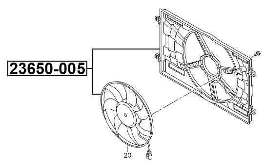 23650-005 - RADIATOR COOLING FAN ASSEMBLY