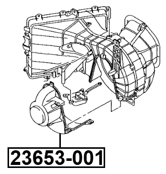 23653-001 - HEATER BLOWER MOTOR