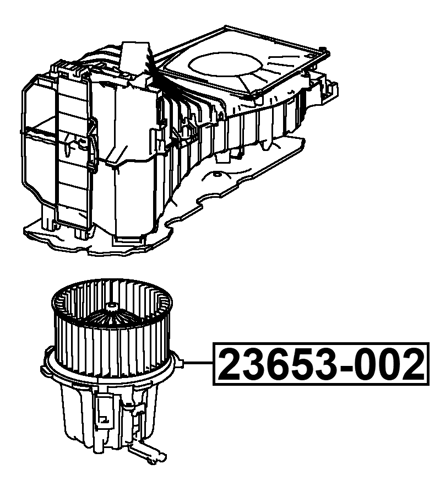 23653-002 - HEATER BLOWER MOTOR