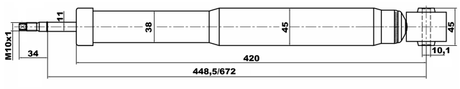 23655642R - REAR SHOCK ABSORBER