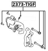 2373-TIGF - FRONT BRAKE CALIPER SLIDE PIN BOOT KIT