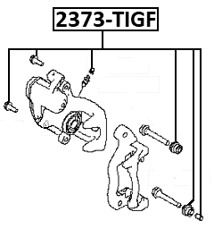 2373-TIGF - FRONT BRAKE CALIPER SLIDE PIN BOOT KIT