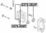 2375-2EAF - FRONT BRAKE CALIPER REPAIR KIT (FOR ONE PISTON)