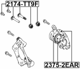 2375-2EAR - REAR BRAKE CALIPER REPAIR KIT (SET FOR ONE SIDE)