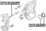 2375-SHARF - FRONT BRAKE CALIPER REPAIR KIT (SET FOR ONE SIDE)