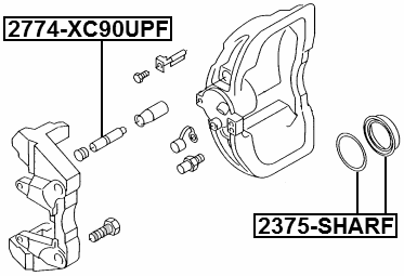 2375-SHARF - FRONT BRAKE CALIPER REPAIR KIT (SET FOR ONE SIDE)