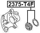 2375-T4F - FRONT BRAKE CALIPER REPAIR KIT (SET FOR ONE SIDE)