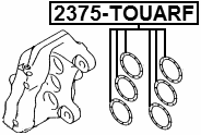 2375-TOUARF - FRONT BRAKE CALIPER REPAIR KIT (SET FOR TWO SIDES)