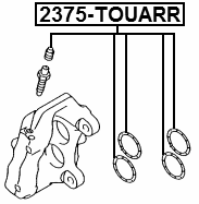 2375-TOUARR - REAR BRAKE CALIPER REPAIR KIT (SET FOR TWO SIDES)