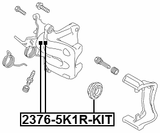 2376-5K1R-KIT - REPAIR KIT, REAR CALIPER PISTON WITH MECHANISM D38