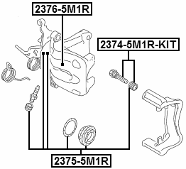 2376-5M1R - REAR CALIPER PISTON WITH MECHANISM D41.1