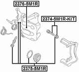 2376-5M1R - REAR CALIPER PISTON WITH MECHANISM D41.1