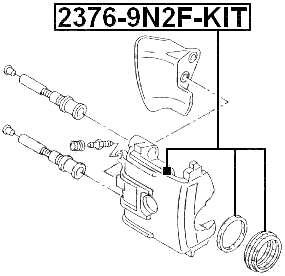 2376-9N2F-KIT - REPAIR KIT, FRONT CALIPER PISTON D48