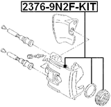 2376-9N2F-KIT - REPAIR KIT, FRONT CALIPER PISTON D48