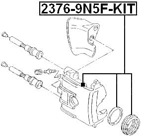 2376-9N5F-KIT - REPAIR KIT, FRONT CALIPER PISTON D54