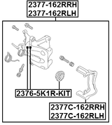 2377C-162RLH - REAR LEFT BRAKE CALIPER BRACKET CARRIER (WITH SLIDE PINS)
