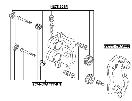2377C-CRAFAF - FRONT BRAKE CALIPER BRACKET CARRIER