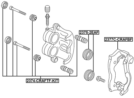 2377C-CRAFBF - FRONT BRAKE CALIPER BRACKET CARRIER