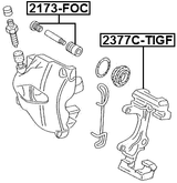 2377C-TIGF - FRONT BRAKE CALIPER BRACKET CARRIER