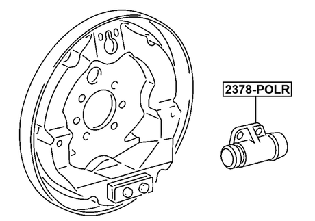 2378-POLR - REAR WHEEL BRAKE CYLINDER
