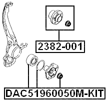 2382-001 - WHEEL HUB FRONT AND REAR