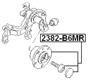 2382-B6MR - REAR WHEEL HUB D32