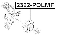 2382-POLMF - FRONT WHEEL HUB