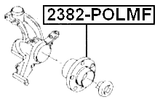2382-POLMF - FRONT WHEEL HUB