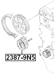 2387-9N5 - TIMING BELT TENSIONER PULLEY