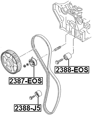 2387-EOS - TIMING BELT TENSIONER PULLEY