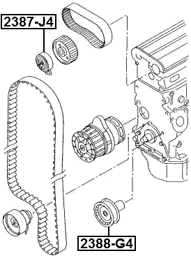2387-J4 - TIMING BELT TENSIONER PULLEY
