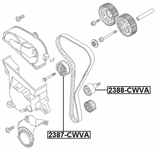 2388-CWVA - PULLEY IDLER TIMING BELT